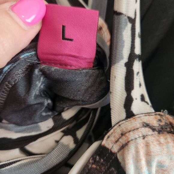 Vintage Save the Queen Maxi Dress Large Abstract Punk Grunge - Picture 5 of 5